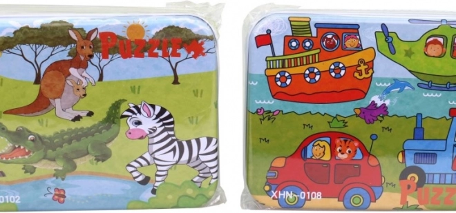 Drevené puzzle pre deti