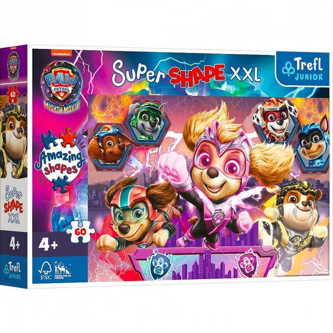 Puzzle Super Tvar XXL Paw Patrol Ve Veľkofilme 60 Dielikov