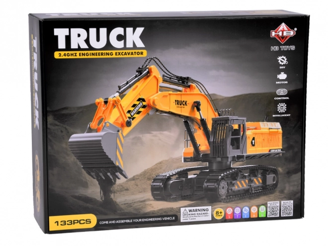 Stavebnica RC bager s 133 dielmi a RC ovládačom
