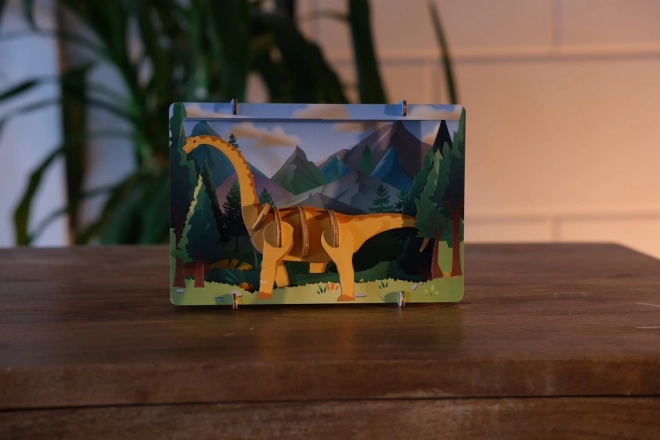 EscapeWelt 3D drevené puzzle Brontosaurus
