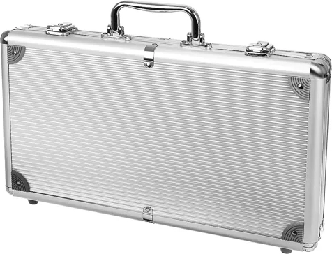 Pevný hliníkový kufrík s bezpečným uložením