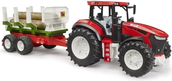 traktor s prívesom na drevo a kmeňmi ROADMAX