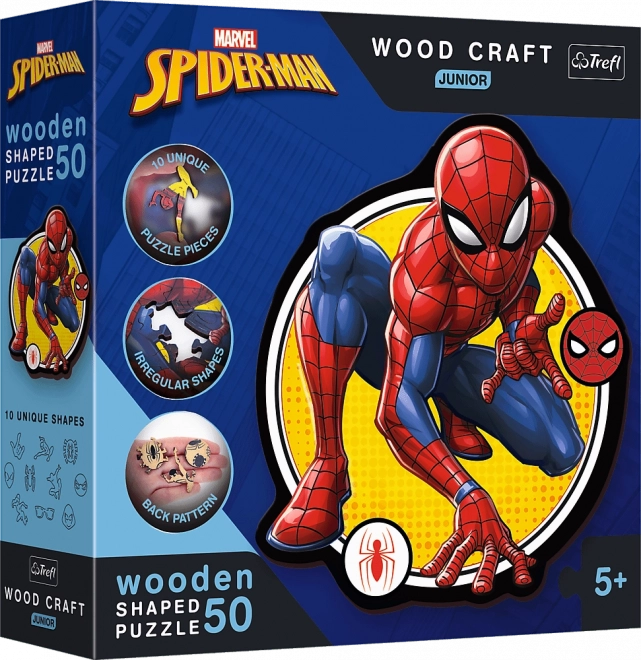 Drevené puzzle junior Spiderman 50 dielikov