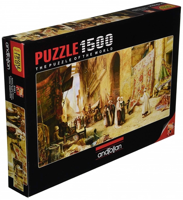 Panoramatické puzzle Prodej kobercov v Káhire 1500 dielikov