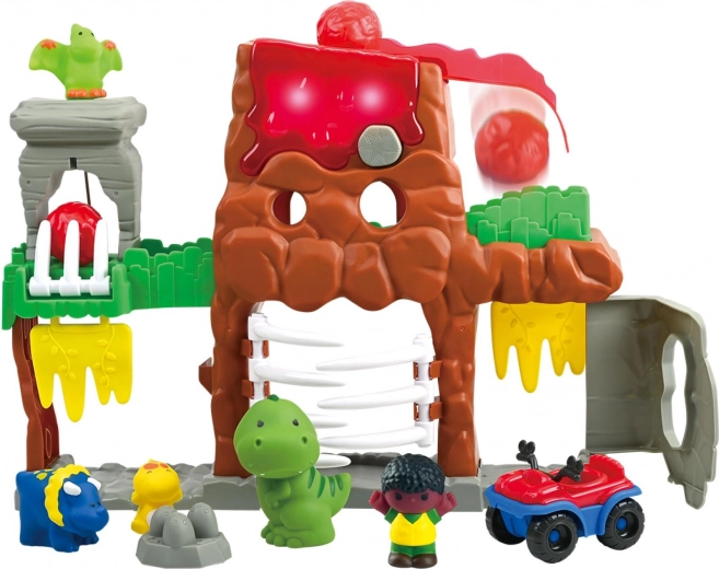 Interaktívny vulkán so svetlami a zvukmi