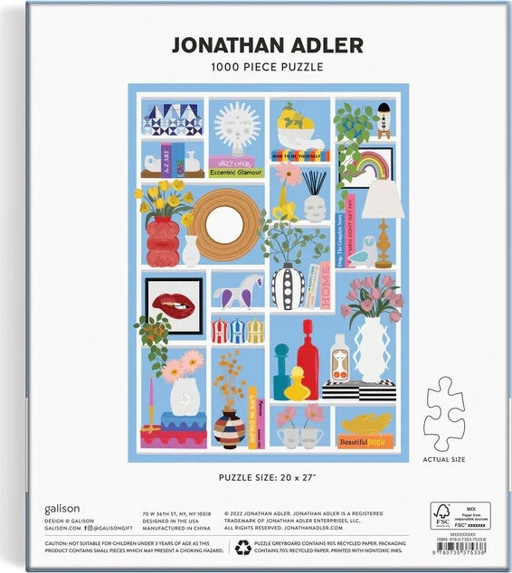 Galison puzzle Jonathan Adler - Shelfie 1000 kúskov