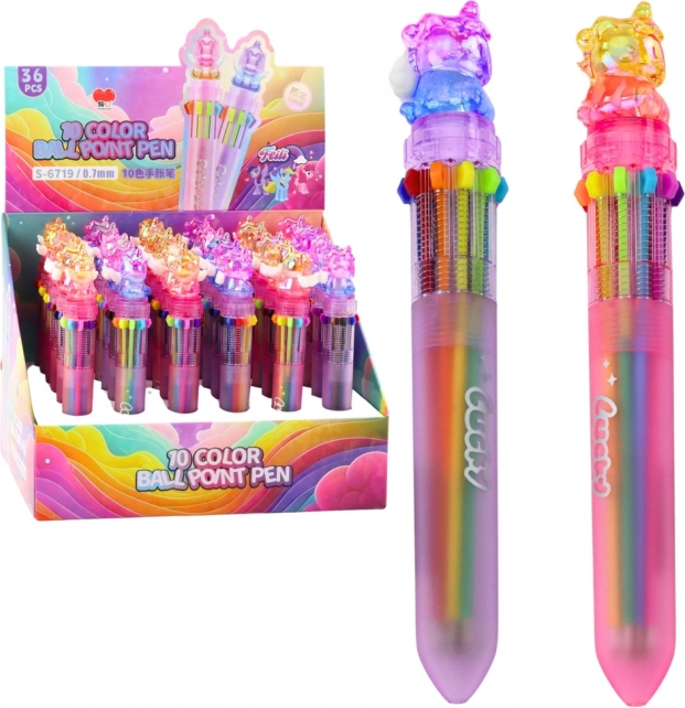 Automatické viacfarebné pero Unicorn pre deti 10v1