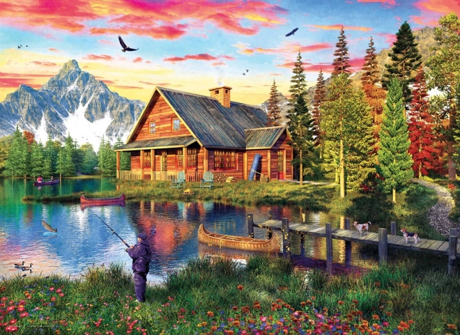 Puzzle Rybárska chata 1000 dielikov