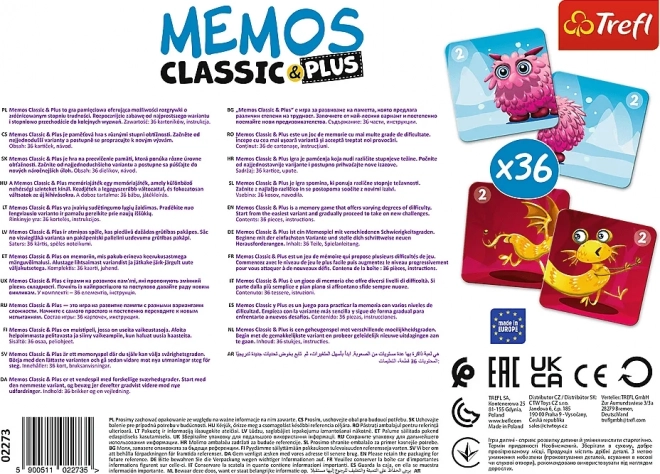 Memos Classic Plus - Roztomilé monštrá od Trefl