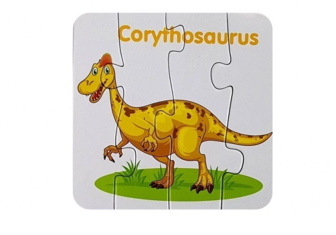 Edukativne puzzle s dinosaurami v angličtine