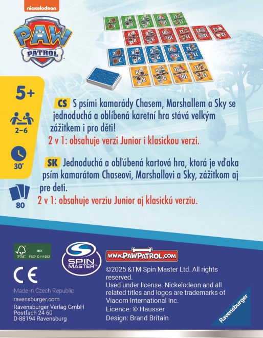 Ravensburger Kartová hra Jedenástka - Labková patrola