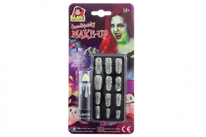 Halloweensky doplnok: Svietiaca rúž a nechty