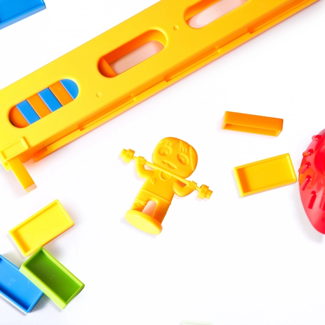 Domino vláčik s 80 dielmi – Červený