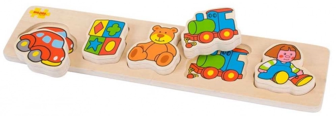 Bigjigs Baby drevené vkladacie puzzle hračky