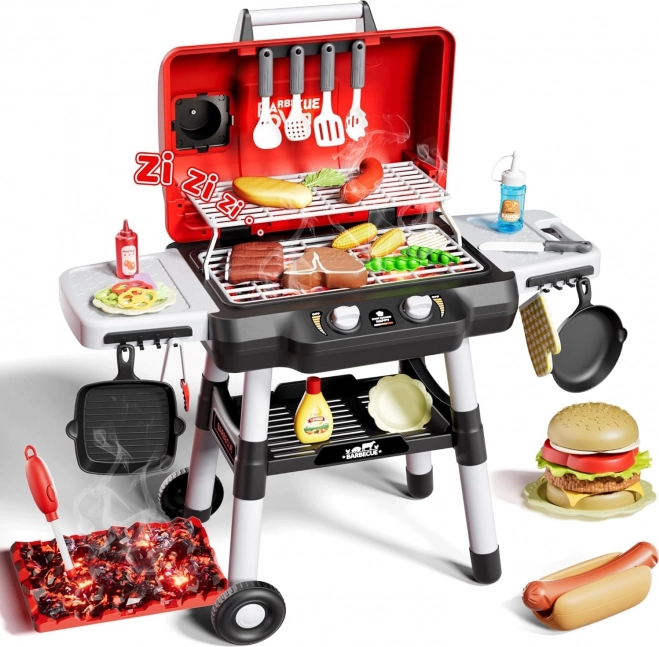 Detský Gril na Barbecue s LED svetlami, 31-dielna súprava Woopie