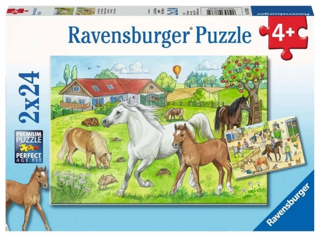 Ravensburger puzzle vo stajniach