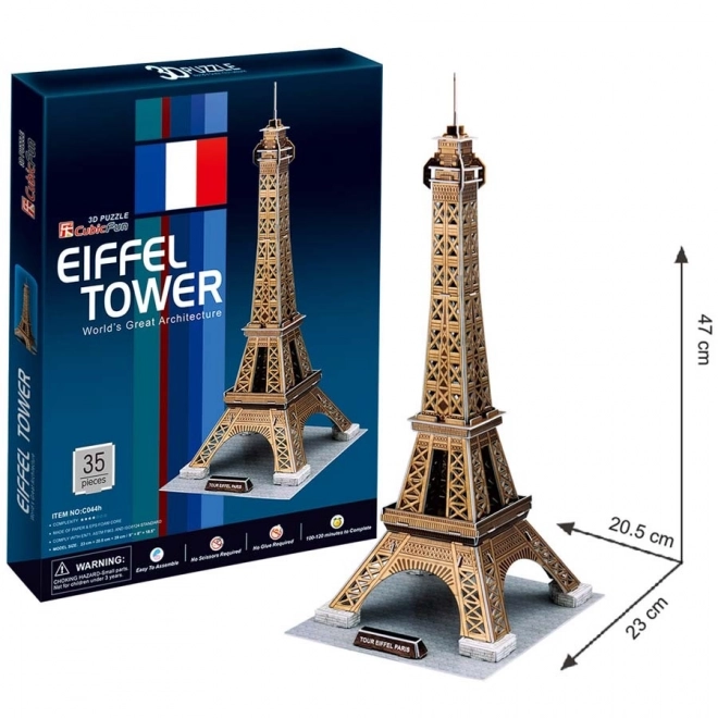 3D puzzle Eiffelova veža zlatá 39 dielikov