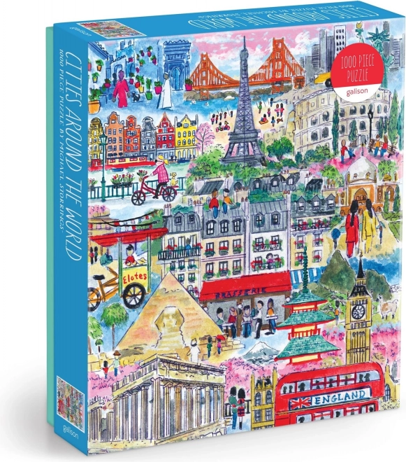 Galison puzzle Mestá sveta Michael Storrings 1000 dielikov