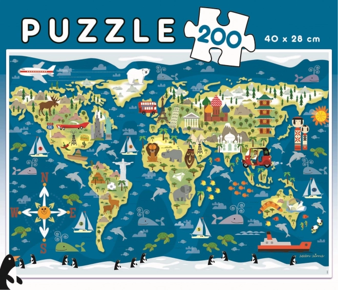 Mapa Sveta Puzzle