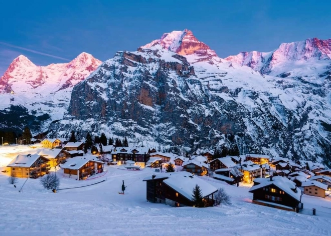 Ravensburger Puzzle 1000 dielikov - Bernský Oberland, Mürren