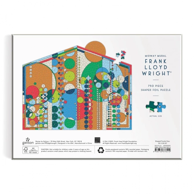 Galison Fóliové tvarované puzzle Nástenná maľba 750 dielov