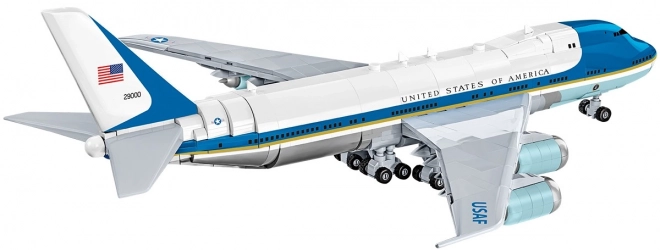 Kockovaný model lietadla Boeing 747 Air Force One