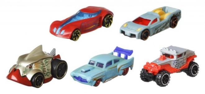 HotWheels 5 ks anglických farebných posúvačov rôznych typov