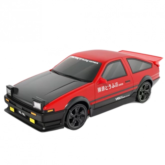 Športové auto na drift s vymeniteľnými kolesami na diaľkové ovládanie 4WD červené