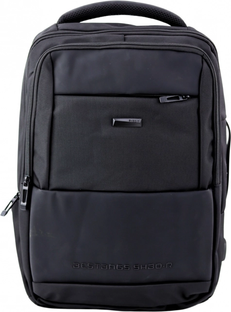 Mestský batoh s USB a hrudným pásom čierny 26L