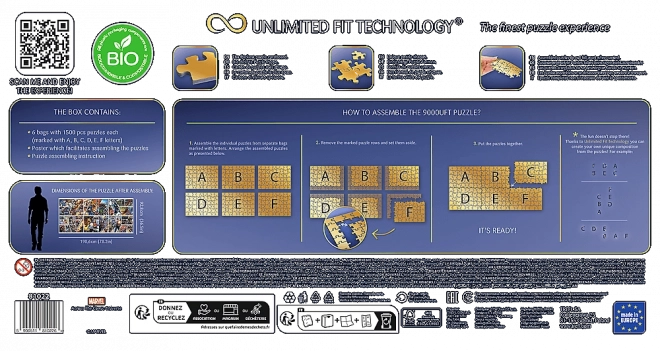 Trefl Puzzle Marvel Avengers: Naprieč komiksovým vesmírom 9000 dielikov