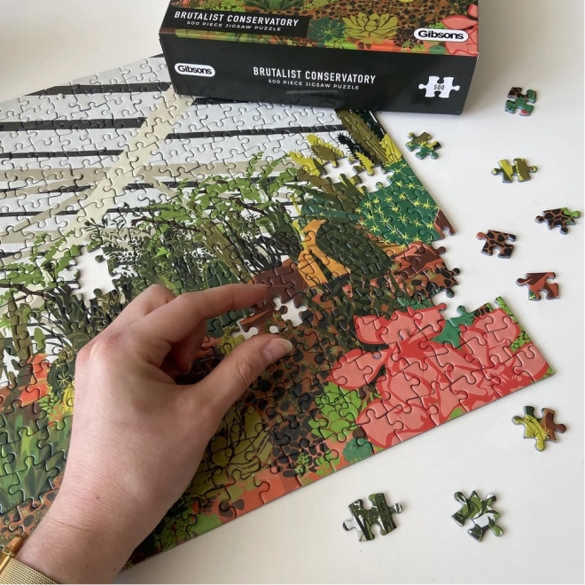 Puzzle Brutalistická zimná záhrada Londýn 500 dielikov