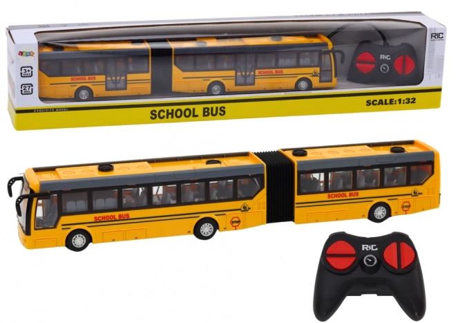 Diaľkovo ovládaný školský autobus RC 1:32 žltý