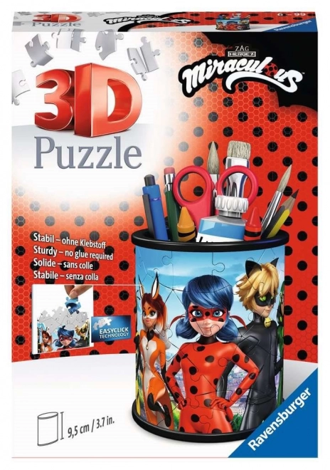 3D puzzle stojan na ceruzky Kouzelná Beruška a Černý Kocour