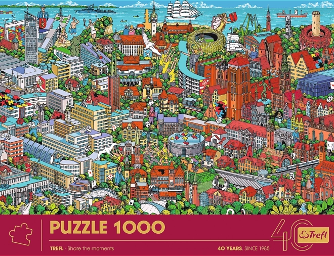 Trefl Puzzle Premium Plus Zdieľaj chvíle: Trojmesto 1000 dielikov