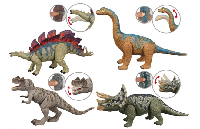 Hýbajúci dinosaurus s tlačidlom 15 cm