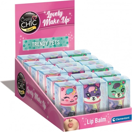 Balzam na pery Crazy Chic v tvare zmrzliny a muffinu CLEMENTONI