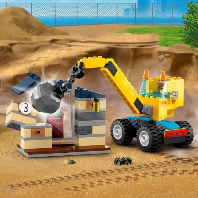 Stavebnica Lego City nákladné autá a žeriav s demolačnou guľou