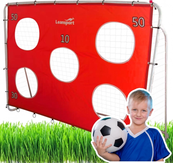 Futbalová tréningová bránka s cieľovou sieťou červená 213x152x75 cm