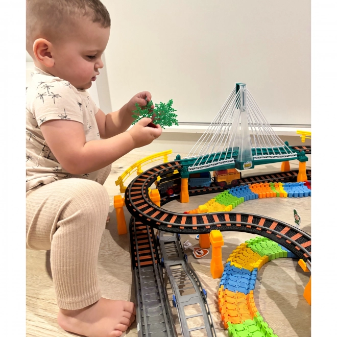 Woopie Elektrická pretekárska dráha a vlak 2v1