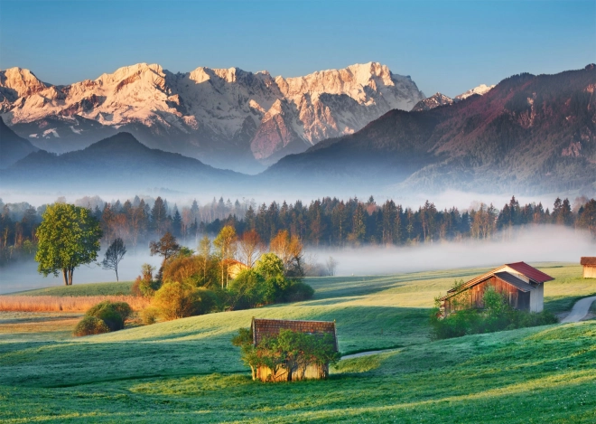 Puzzle Schmidt Garmisch Partenkirchen - Murnauer Moos 1000 dielikov