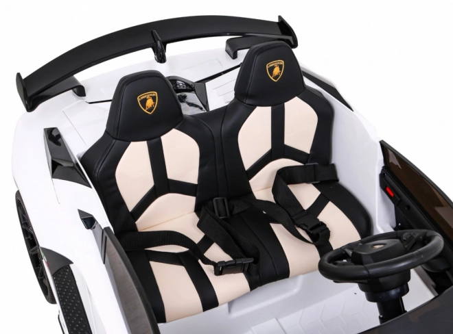 Lamborghini SVJ DRIFT pro 2 deti Biela + funkcia Drift + diaľkové ovládanie + MP3 LED + pomalý štart