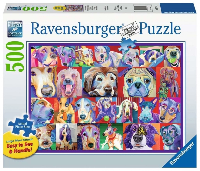 Ravensburger Puzzle Ahoj psíci XXL 500 dielikov