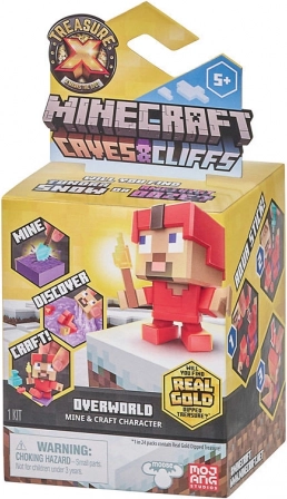 Treasure X Minecraft Caves & Cliffs Overworld interaktívna sada s figúrkou a pokladom