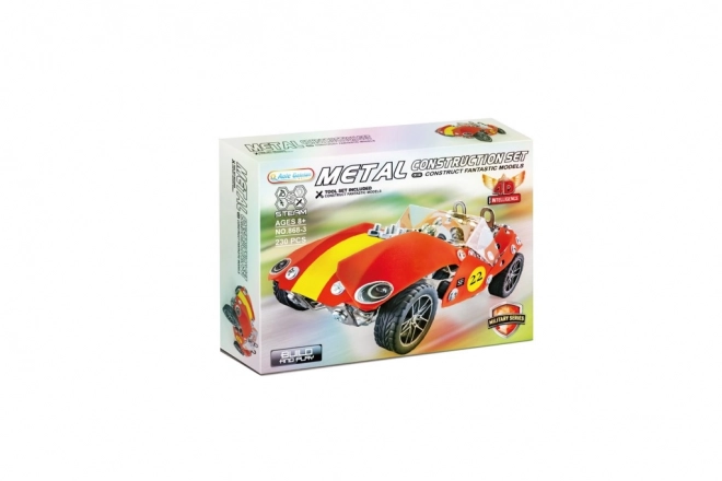 Kovová stavebnica retro závodné auto