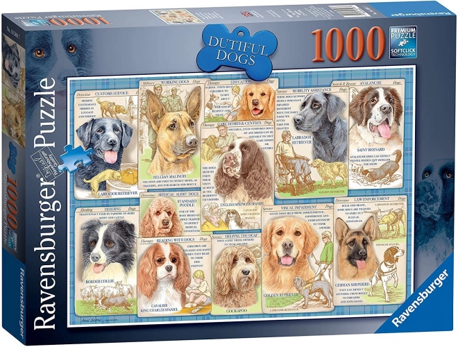 Ravensburger Puzzle Poslušní Psi 1000 Dielikov