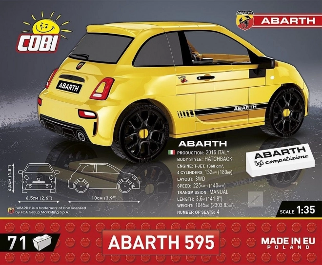 Model auta Abarth 595 Competizione - stavebnica COBI