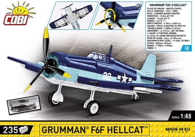 Stavebnica Grumman F6F Hellcat