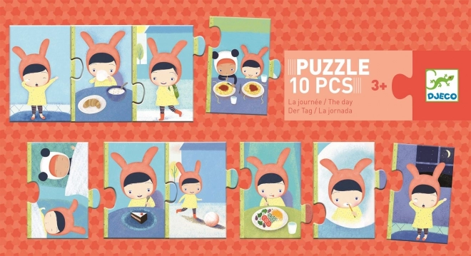 Djeco Puzzle Môj Deň 10 Dielikov