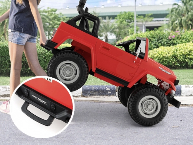 Detské elektrické auto Toyota Land Cruiser – Červená