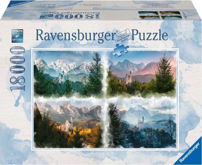 Ravensburger Puzzle Neuschwanstein Štyri Ročné Obdobia 18000 Dielikov